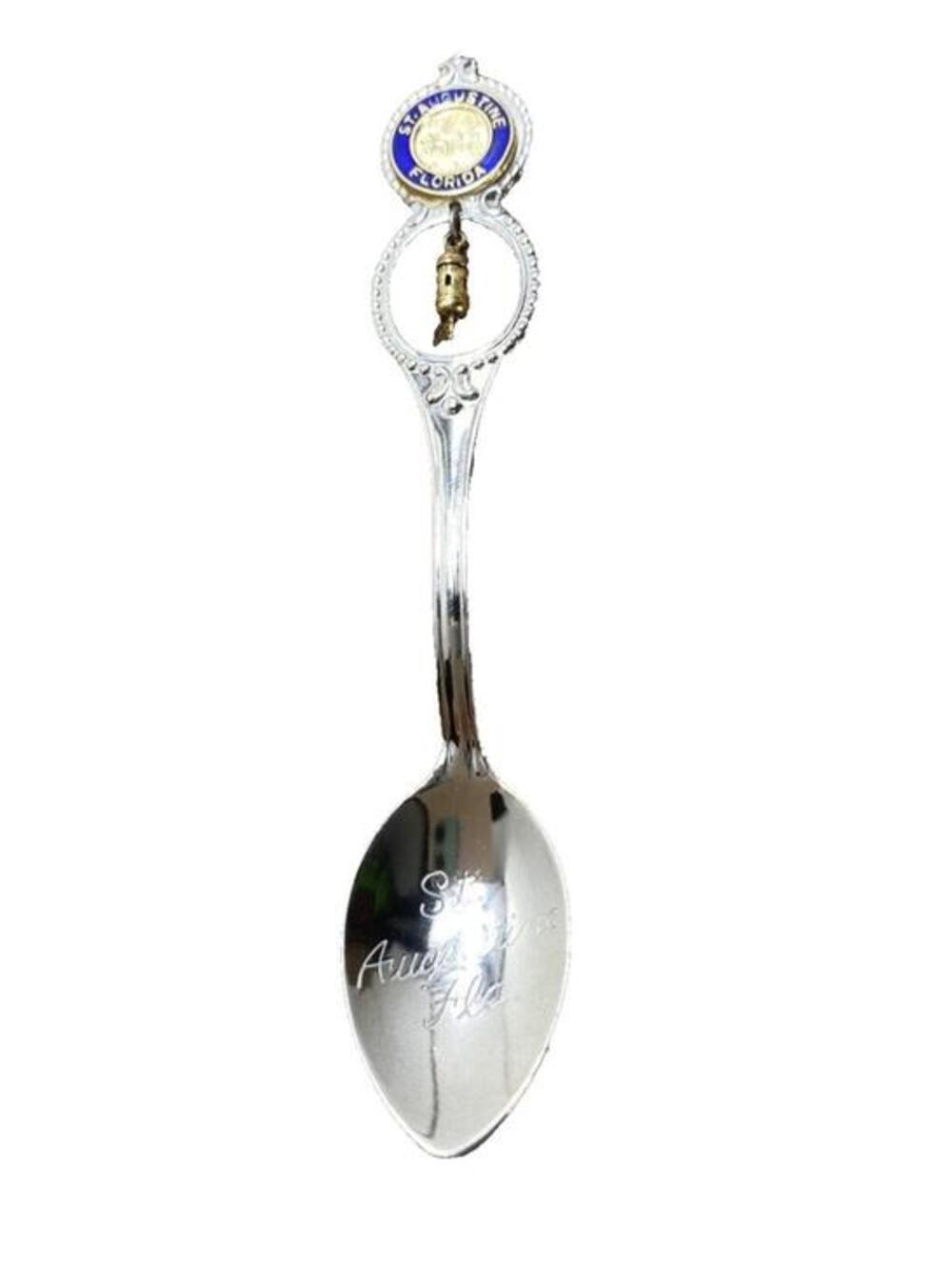 St. Augustine Florida Collectors Spoon, Mini VTG American Souvenir Silver Spoon